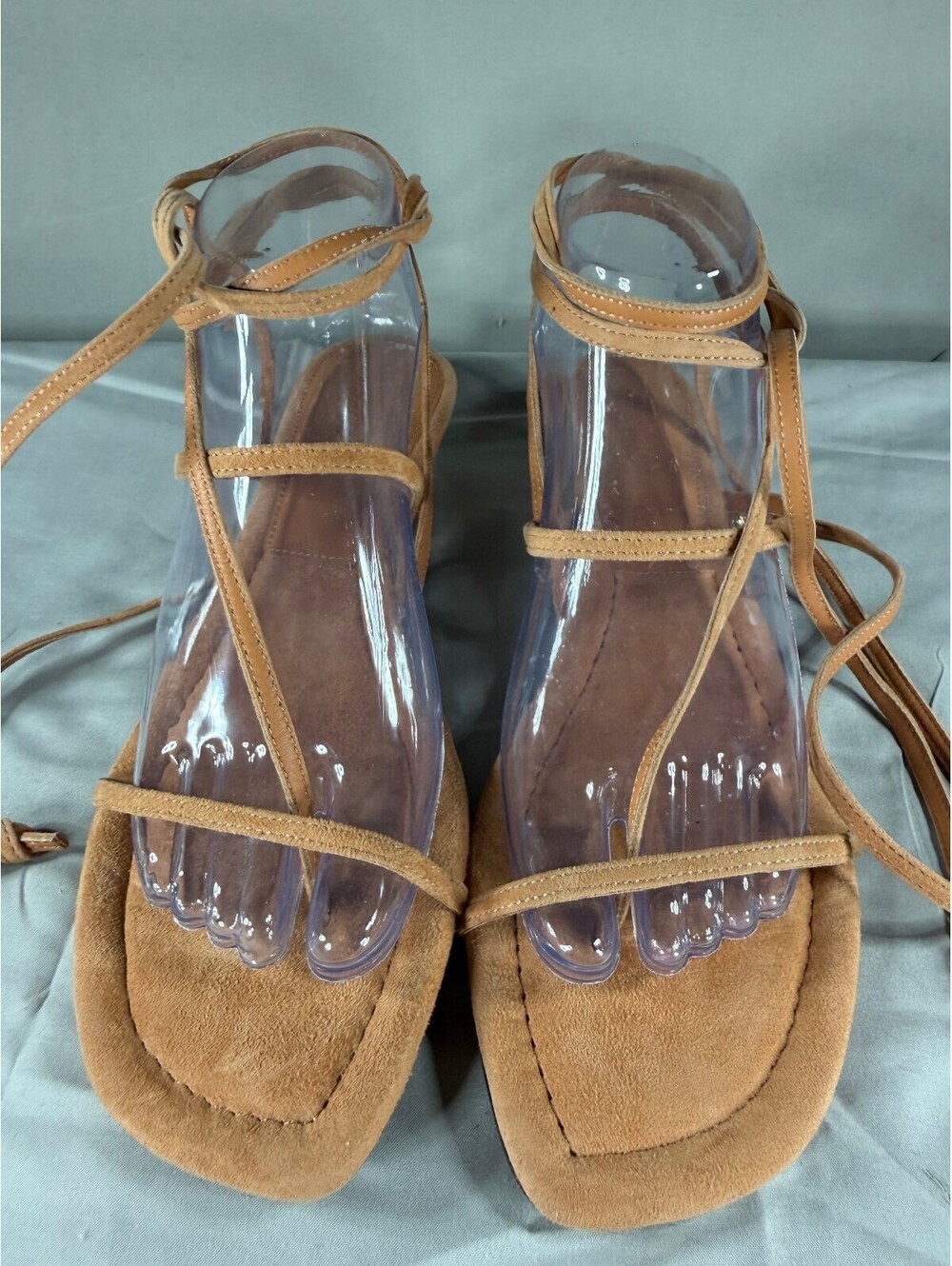Madewell Women's Strappy Suede Sandals Size 8.5 Wraps Up Leg Boho Chic